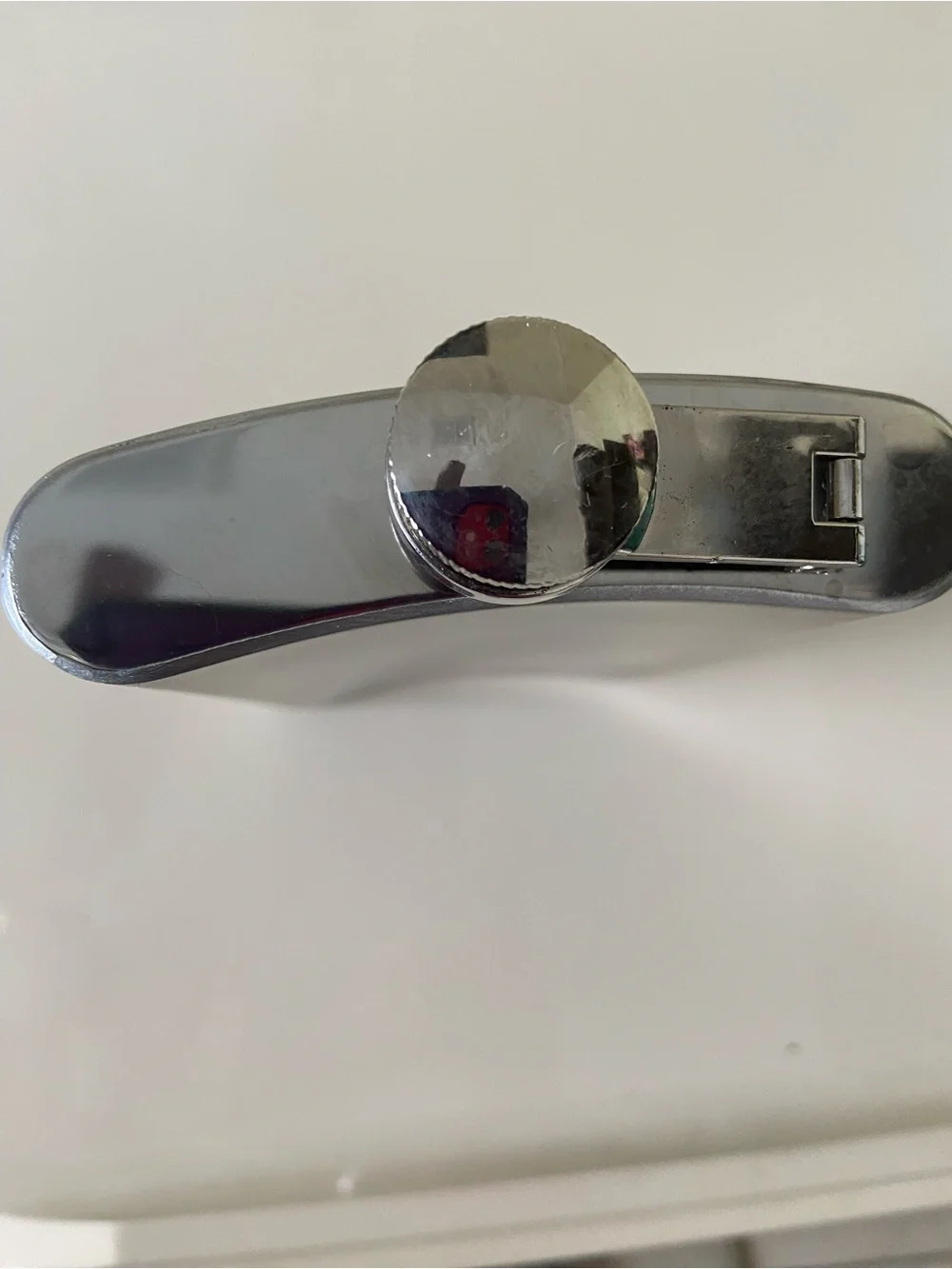 Stainless Steel Hip Flask with Hinged Cap - Silver